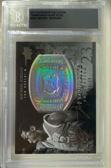 Michael Jordan 2011-12 UD exquisite collection auto autograph #/99 BGS