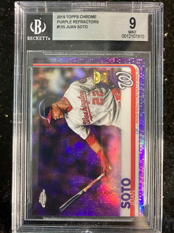 2019 Topps Chrome Juan Soto Purple Refractor