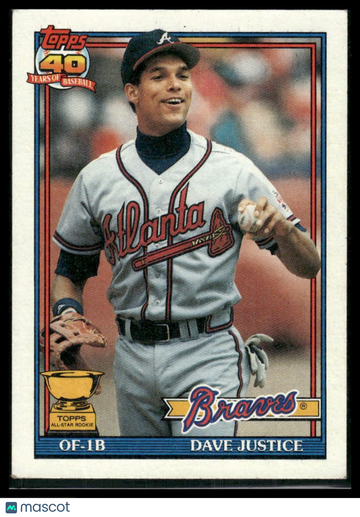 1991 Topps Dave Justice #329