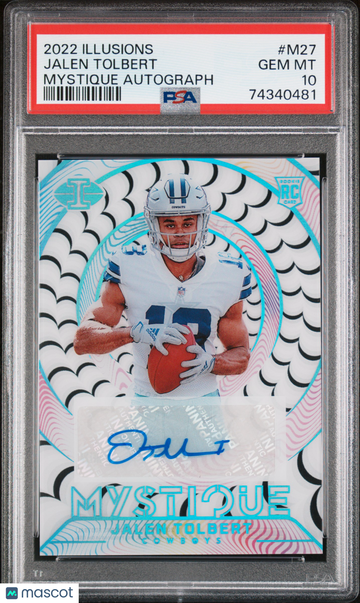 2022 Panini Illusions Mystique Autographs Jalen Tolbert #M27 /99 PSA 10