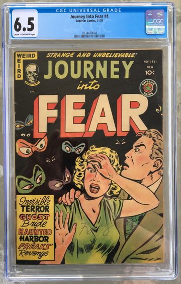 Journey into Fear #4 (1951) CGC 6.5 -- "Eyes" horror cover; Superior Comics