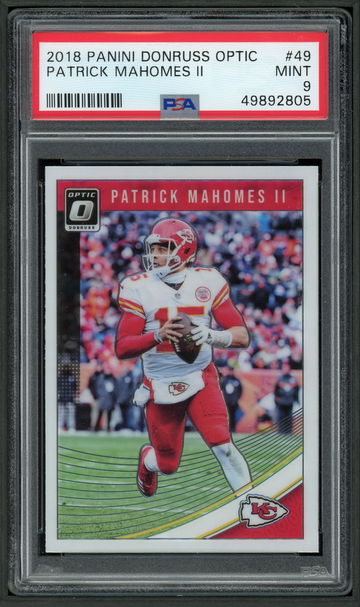 2018 Donruss Optic #49 Patrick Mahomes II PSA 9