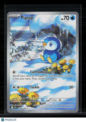 2025 Scarlet & Violet Phantasmal Flames Piplup Holo Secret Rare #98/94