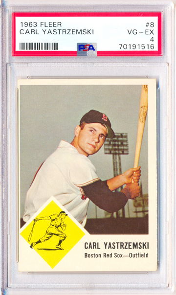 1963 Fleer #8 Carl Yastrzemski PSA 4 - Just Graded! New Case!