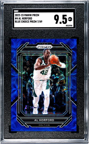 2022-23 Panini Prizm Blue Choice Prizm Al Horford #4 /49 SGC 9.5