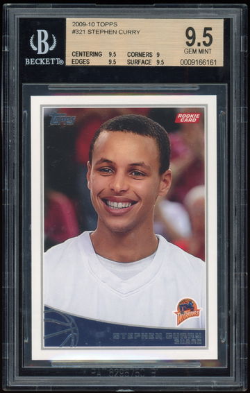 2009 Topps Stephen Curry #321 Rookie RC BGS 9.5