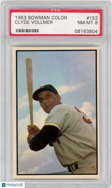 1953 Bowman Color Clyde Vollmer #152 PSA 8