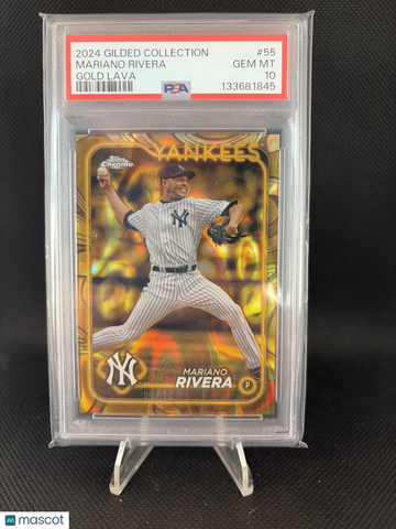2024 Topps Gilded Collection Mariano Rivera #55 Gold Lava /10 PSA 10