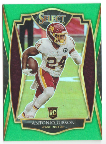 Antonio Gibson 2020 Select Premier Level Lime Green Prizm RC Rookie 22/49