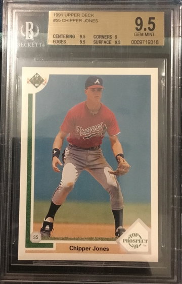 1991 Upper Deck Chipper Jones BGS 9.5 Rookie 