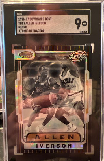Allen Iverson 1996-97 Bowman’s Best Retro Atomic Refractor SGC 9