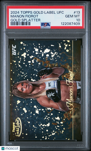 Graded 2024 Topps Gold Label UFC Gold Splatter Manon Fiorot #13 PSA 10 Trading Card