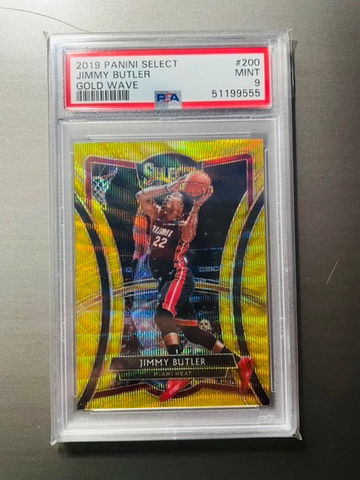 2019 Panini Select Gold Wave Jimmy Butler PSA 9 SSP
