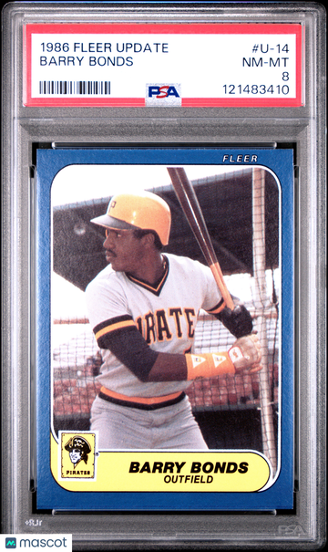 1986 Fleer Update Barry Bonds #U-14 PSA 8