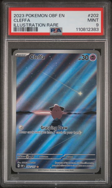 2023 Pokemon Scarlet and Violet Obsidian Flames Illustration Rare Cleffa #202 PSA 9