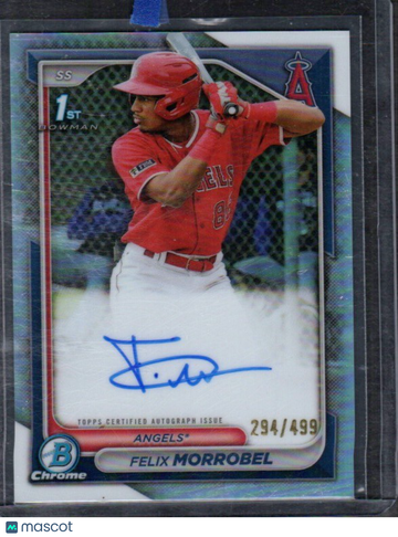 2024 Bowman Felix Morrobel #CPA-FM Chrome Prospects Autographs Refractors SN AU