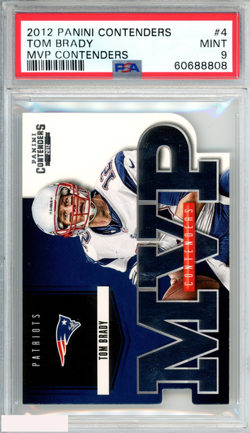 2012 PANINI CONTENDERS MVP CONTENDERS TOM BRADY #4 PATRIOTS PSA 9 MINT
