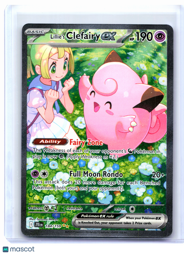 Journey Together Lillie's Clefairy ex Holo Special Illustration Rare #184/159