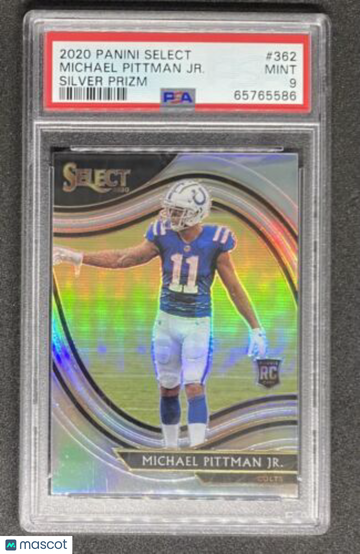 Michael Pittman Jr  2020 Select Field Level Silver Prizm Rookie #362 RC - PSA 9