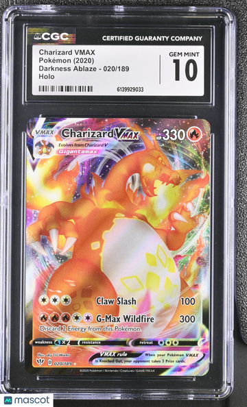 2020 Pokemon Darkness Ablaze Charizard VMAX Holo 020/189 CGC 10 #020/189