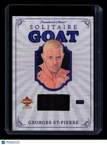 2023 President's Choice Solitaire 2.0 Update GOAT Georges St-Pierre 1/1 /1 Piece of a Georges St-Pierre walk-in shirt fr