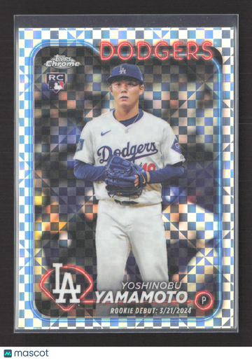 2024 Topps Chrome Update Yoshinobu Yamamoto #USC108 X-Fractor RC