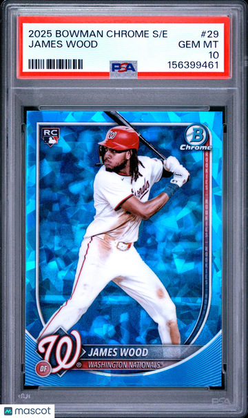 2025 Bowman Chrome Sapphire Edition James Wood #29 CHROME ROOKIE RC PSA 10