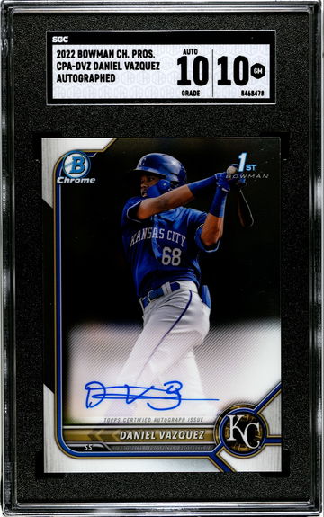 SGC 10 2022 Bowman Chrome Daniel Vazquez Auto