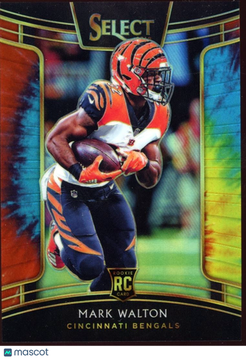 Mark Walton 2018 Rookie Tie-Dye Prizm Panini Authentic Cincinnati Bengals