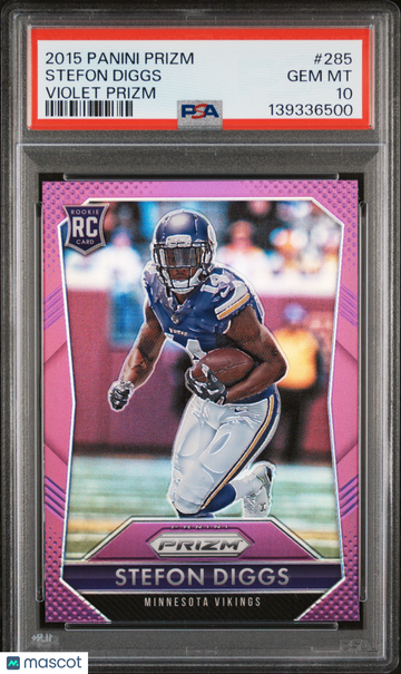 2015 Panini Prizm Stefon Diggs #285 Violet Purple PSA 10