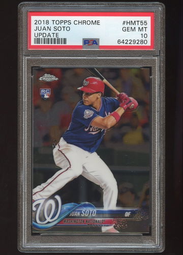 2018 Topps Chrome Update Juan Soto Rookie PSA 10