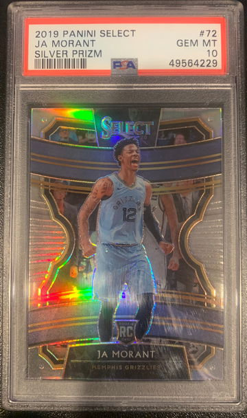 Ja Morant 2019 Panini Select Silver Concourse PSA 10 Rookie POP