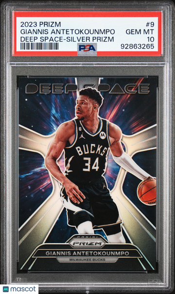 2023 Panini Prizm Deep Space Giannis Antetokounmpo #9 Deep Space Silver Prizm PSA 10