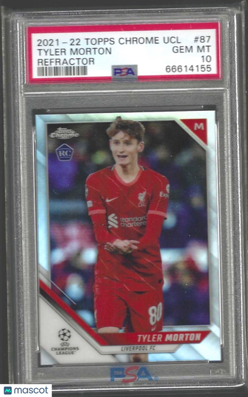 2021 Topps Chrome UEFA Champions League Tyler Morton #87 Refractor PSA 10