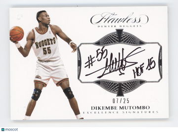 2016 Panini Flawless Excellence Signatures Dikembe Mutombo #EX-DM 07/25
