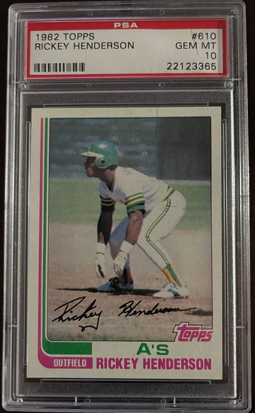 1982 Topps #610 Rickey Henderson PSA 10