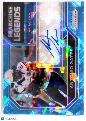 2020 Panini Prizm Franchise Legends Antonio Gates Auto #13 04/35 Los Angeles Chargers Football Card