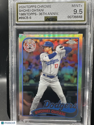 2024 Topps Chrome 1989 Topps 35th Anniversary Shohei Ohtani #89CB-5 Silver Refractor AGS 9.5