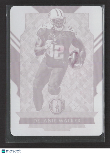 2018 Panini Plates & Patches Gold Standard Football Delanie Walker #65 Magenta Printing /1 Printing Plate