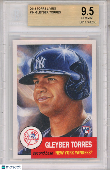 2018 Topps Living Gleyber Torres #34 /28 ,550 BGS 9.5