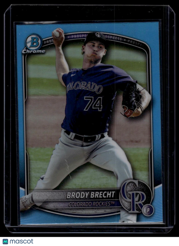 2025 Bowman Draft Brody Brecht #BDC-143 Chrome Sky Blue Refractor