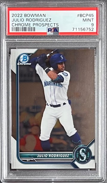 2022 Bowman Chrome Prospects Julio Rodriguez PSA 9
