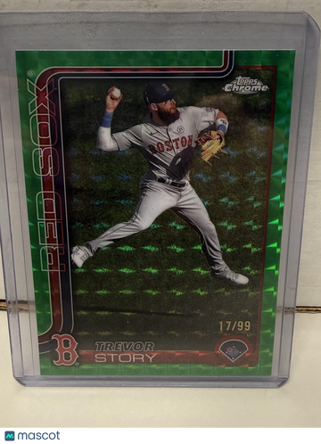 2025 Topps Trevor Story #577 Green Holo Foil SN