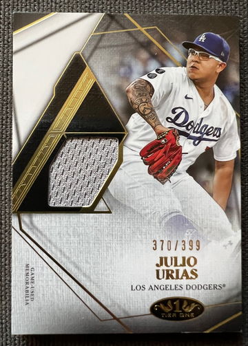 2022 Topps Tier One Certified Relic Julio Urias Patch 370/399