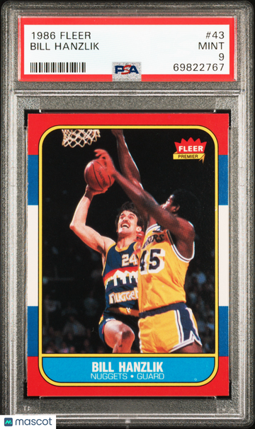 1986 Fleer Bill Hanzlik #43 PSA 9