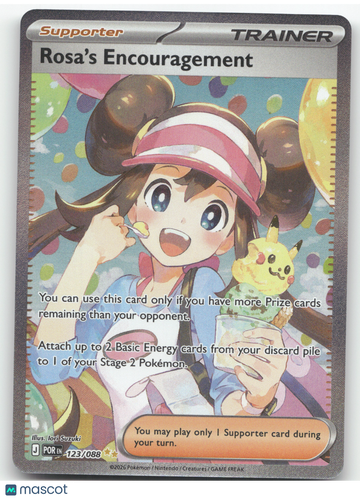 2026 Mega Evolution Perfect Order Rosa's Encouragement Secret Rare #123/088