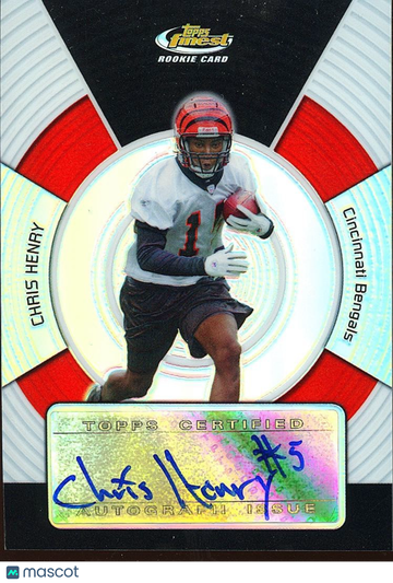 Chris Henry 2005 Topps Finest Rookie Refractor