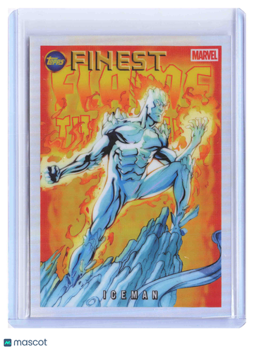 2026 Topps Finest Fantastic Four 65th Anniversary Flame Throwers Iceman Insert #FT-03 Trading Card