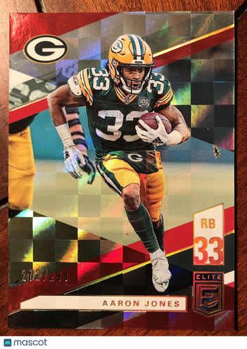 Aaron Jones 2019 Donruss Elite #64 Red Parallel #272/299 Green Bay Packers