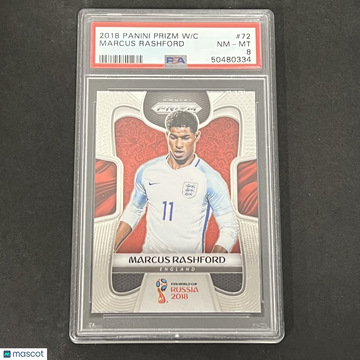 2018 Panini Prizm World Cup Marcus Rashford #72 PSA 8